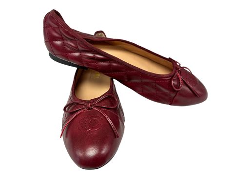 ballerine chanel bordeaux|Chanel ballerina sale.